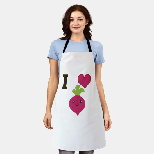 I Heart Beets Schort (Gedragen)