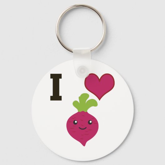 I Heart Beets Sleutelhanger (Voorkant)