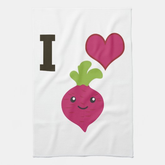 I Heart Beets Theedoek (Verticaal)