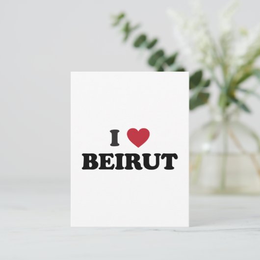 I Heart Beirut Libanon Briefkaart (Staand voorkant)