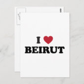 I Heart Beirut Libanon Briefkaart (Voorkant / Achterkant)
