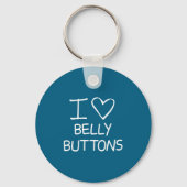 I Heart Belly Buttons, Funny, Jokes, Sarcastic Say Sleutelhanger (Voorkant)