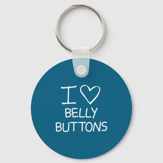 I Heart Belly Buttons, Funny, Jokes, Sarcastic Say Sleutelhanger (Voorkant)