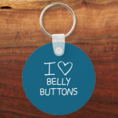 I Heart Belly Buttons, Funny, Jokes, Sarcastic Say Sleutelhanger (Voorkant)