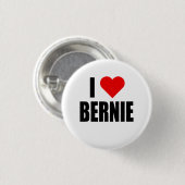 "I HEART BERNIE" RONDE BUTTON 3,2 CM (Voorkant /achterkant)