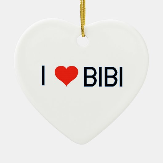 I Heart Bibi Ornament (Voorkant)