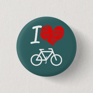 I Heart Bike Ronde Button 3,2 Cm