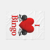 I Heart Bingo Fleece Deken (Voorkant (Horizontaal))