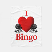 I Heart Bingo Fleece Deken (Voorkant)