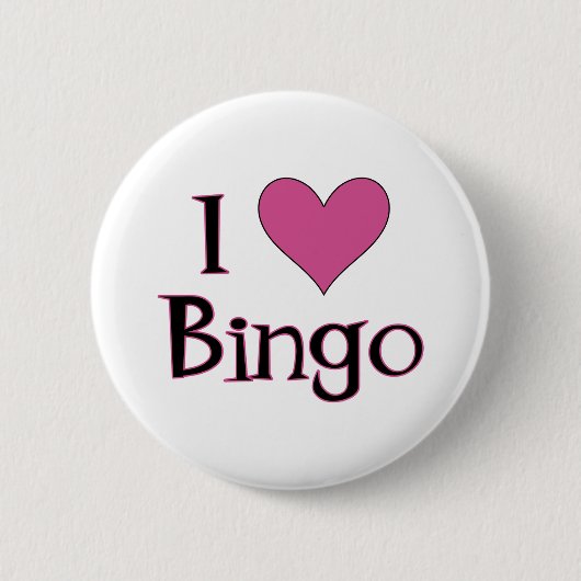I Heart Bingo Ronde Button 5,7 Cm (Voorkant)