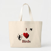 I Heart Birds Canvas tas (Voorkant)
