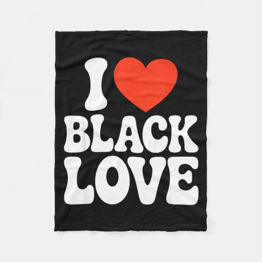 I Heart Black Love Couple Matching Couples African Fleece Deken (Voorkant)