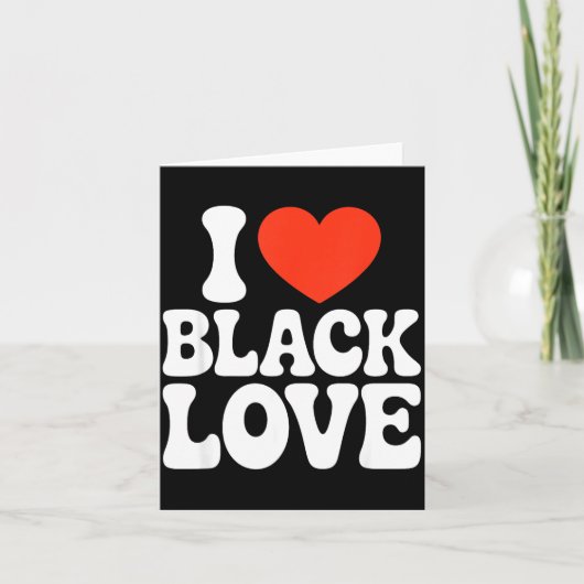 I Heart Black Love Couple Matching Couples African Kaart (Voorkant)