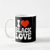 I Heart Black Love Couple Matching Couples African Koffiemok (Links)