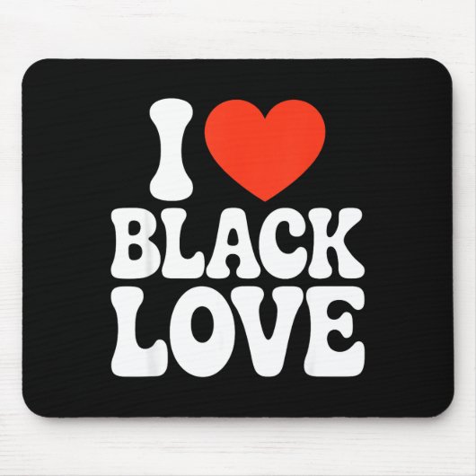 I Heart Black Love Couple Matching Couples African Muismat (Voorkant)