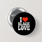 I Heart Black Love Couple Matching Couples African Ronde Button 5,7 Cm (Voorkant /achterkant)