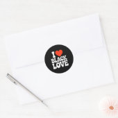 I Heart Black Love Couple Matching Couples African Ronde Sticker (Envelop)