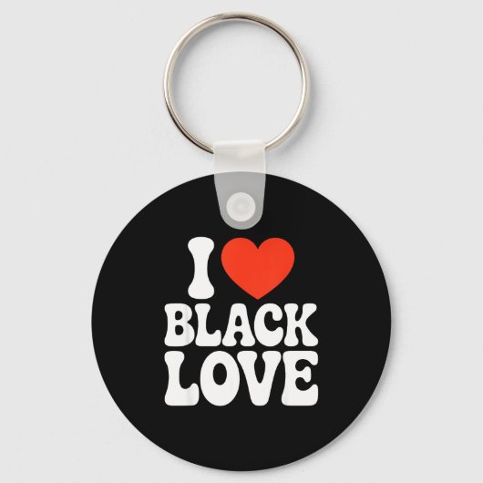 I Heart Black Love Couple Matching Couples African Sleutelhanger (Voorkant)