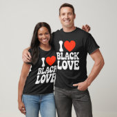 I Heart Black Love Couple Matching Couples African T-shirt (Unisex)