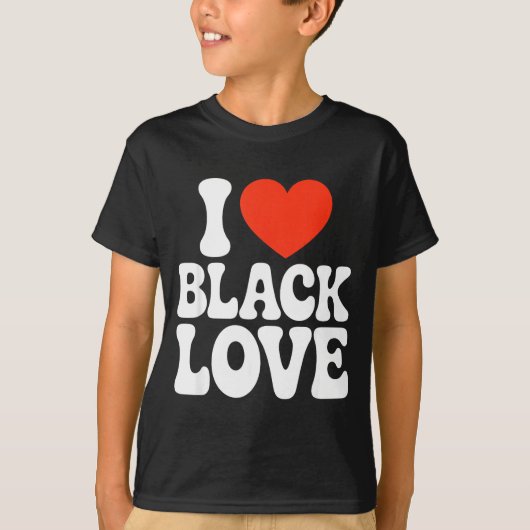 I Heart Black Love Couple Matching Couples African T-shirt (Voorkant)