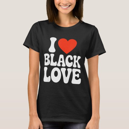 I Heart Black Love Couple Matching Couples African T-shirt (Voorkant)