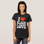 I Heart Black Love Couple Matching Couples African T-shirt (Voorkant volledig)