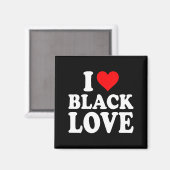 I Heart Black Love Cute Matching Couples African A Magneet (Voorkant / Achterkant)