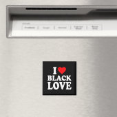 I Heart Black Love Cute Matching Couples African A Magneet (Insitu (Vaatwasser))