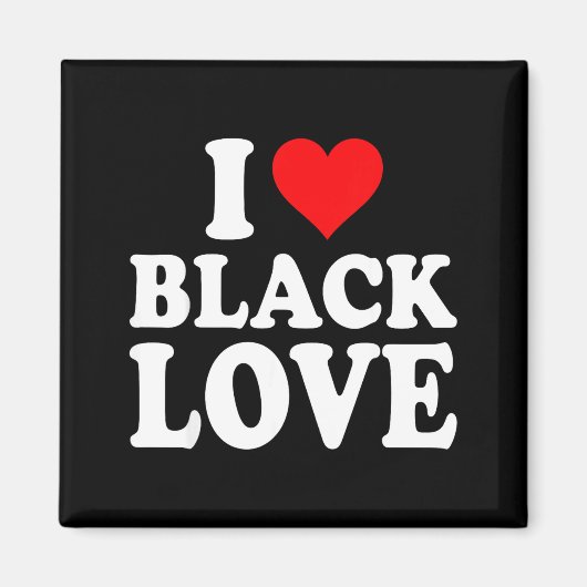 I Heart Black Love Cute Matching Couples African A Magneet (Voorkant)