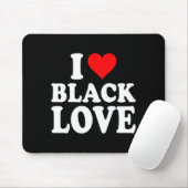 I Heart Black Love Cute Matching Couples African A Muismat (Met muis)