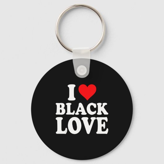 I Heart Black Love Cute Matching Couples African A Sleutelhanger (Voorkant)