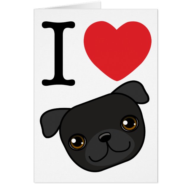 I Heart Black Pugs (Voorkant)
