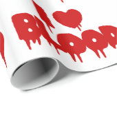 I HEART BLOED CADEAUPAPIER (Rol Hoek)