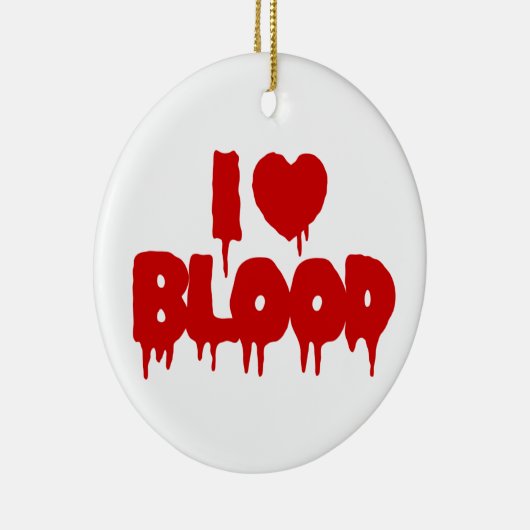 I HEART BLOED KERAMISCH ORNAMENT (Rechts)