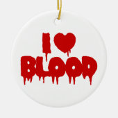 I HEART BLOED KERAMISCH ORNAMENT (Voorkant)