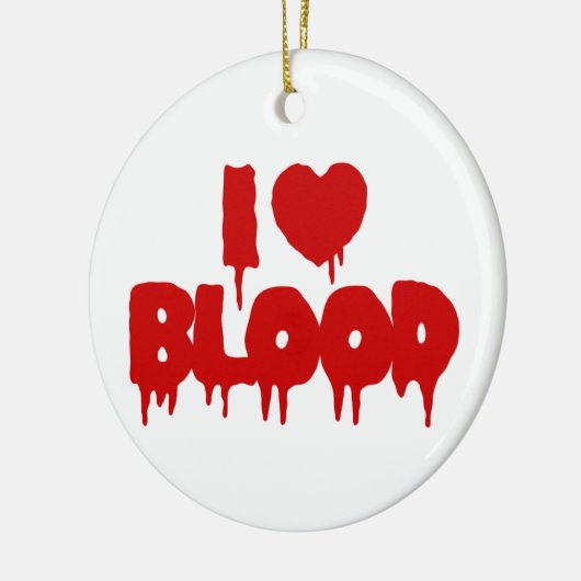 I HEART BLOED KERAMISCH ORNAMENT (Links)