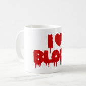 I HEART BLOED KOFFIEMOK (Voorkant links)
