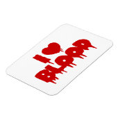 I HEART BLOED MAGNEET (Linkerzijde)