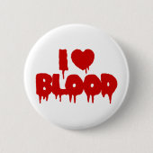 I HEART BLOED RONDE BUTTON 5,7 CM (Voorkant)