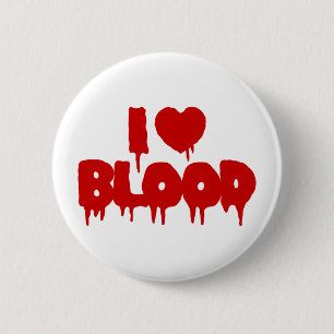 I HEART BLOED RONDE BUTTON 5,7 CM