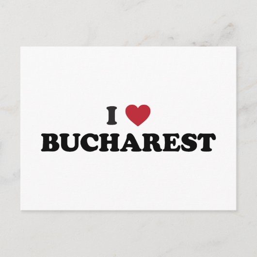 I Heart Bocharest Roemenië Briefkaart (Voorkant)