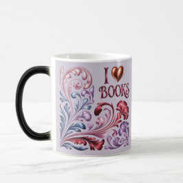 I Heart Books Art Nouveau Lavender Mug Magische Mok