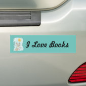 I Heart Books Mouse Bumpersticker (Op auto)
