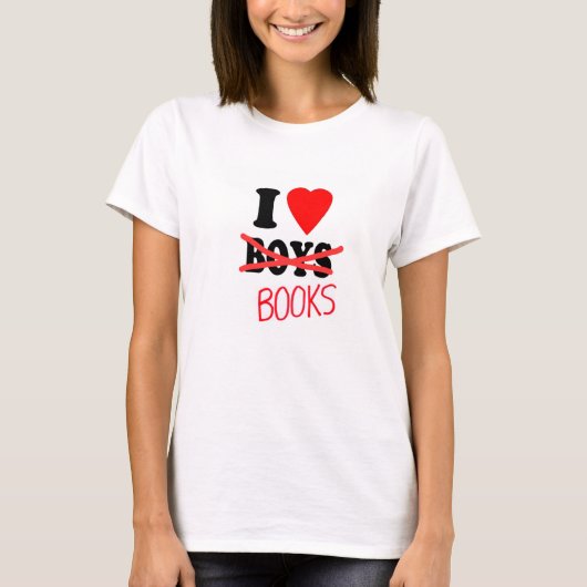 I HEART BOOKS T-SHIRT (Voorkant)