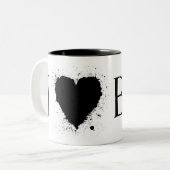 I Heart Books Tweekleurige Koffiemok (Voorkant links)