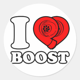 I Heart Boost Ronde Sticker