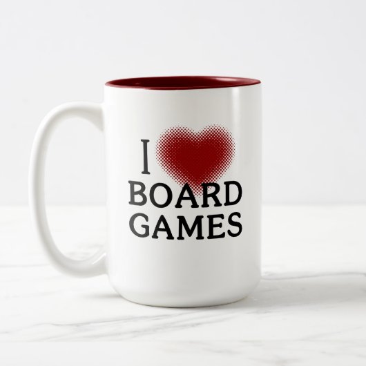 I Heart Bordspellen Tweekleurige Koffiemok (Links)