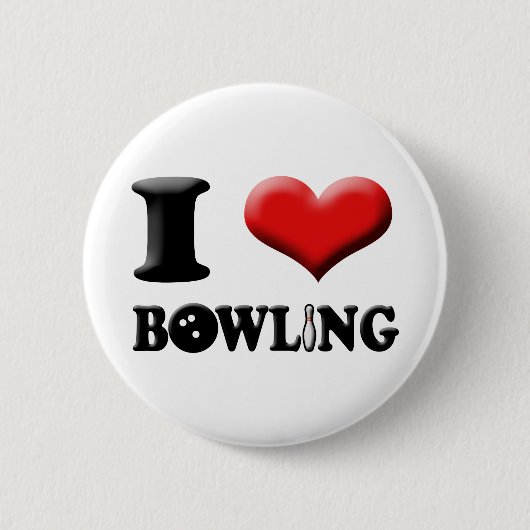 I Heart Bowling Button (Voorkant)