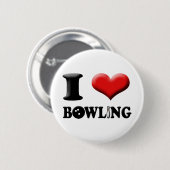 I Heart Bowling Button (Voorkant /achterkant)