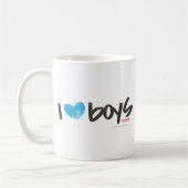 I Heart Boys Aqua Koffiemok (Links)